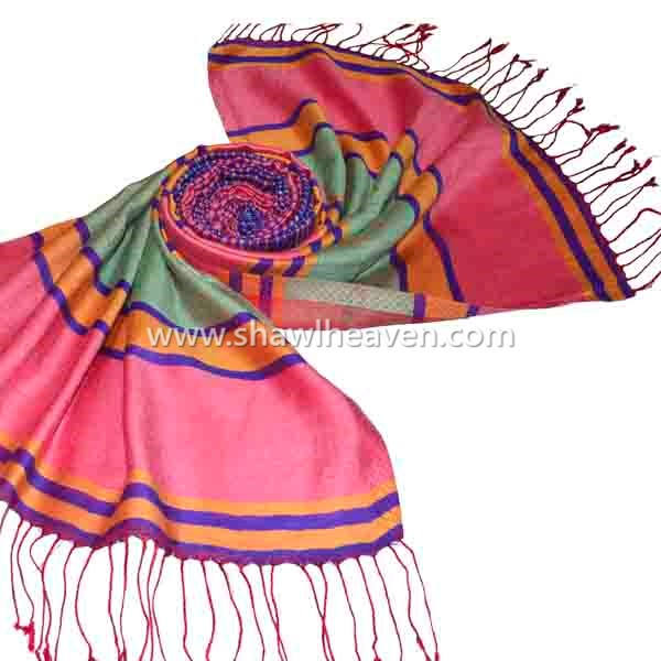 Designer modal jacquard scarves and shawls from India